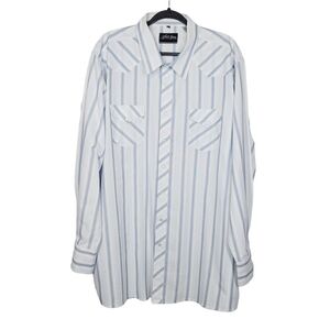 White Horse Pearl Snap Button Up